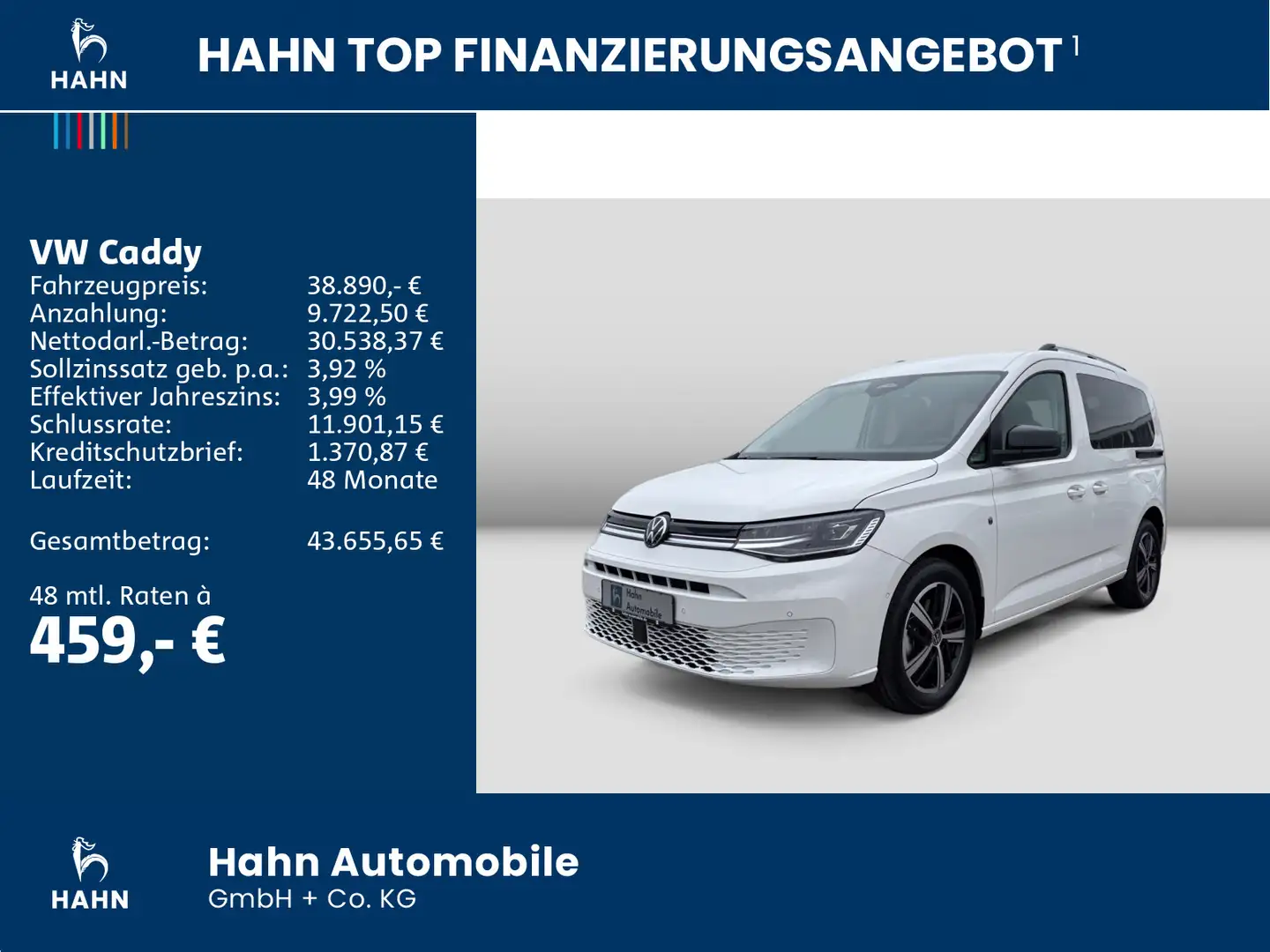Volkswagen Caddy ENERGY 2,0TDI 90KW DSG AHK APP LED Weiß - 2