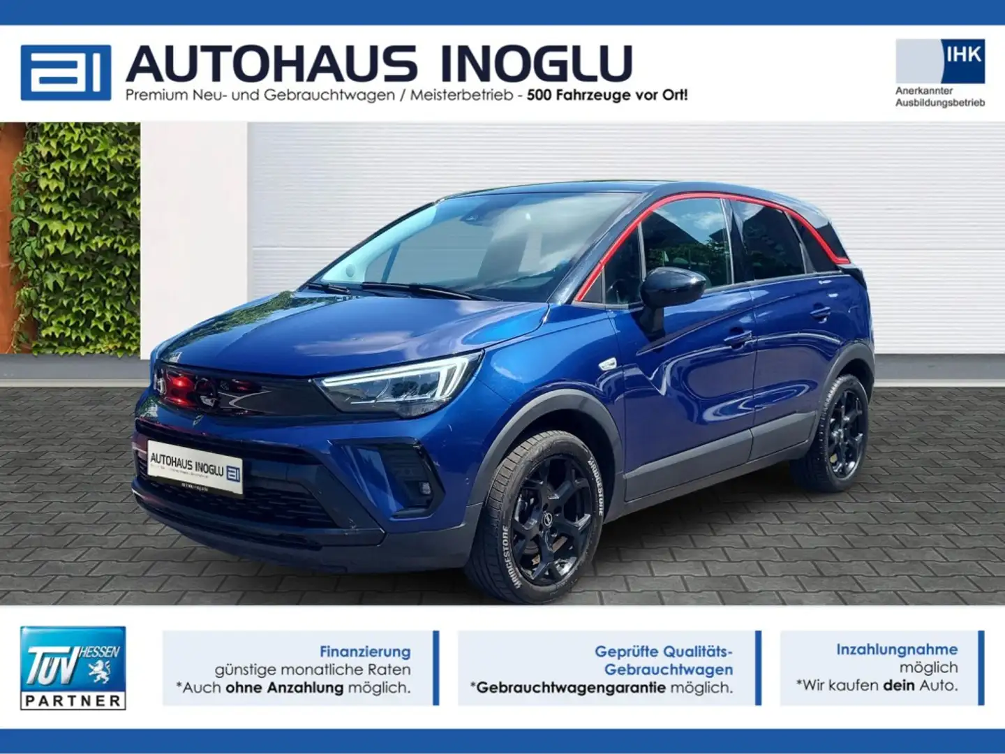 Opel Crossland 1.2 GS Line Navi Pro+LED+R-Kam+DAB+PDC+ Blau - 1