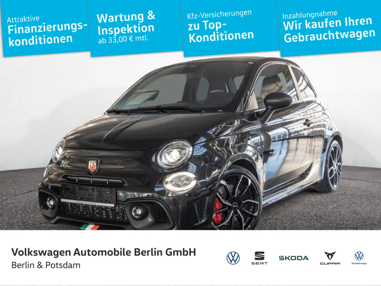 Abarth 695 Automatik Pano Brembo Abgas Record Monza Schwarz - 1