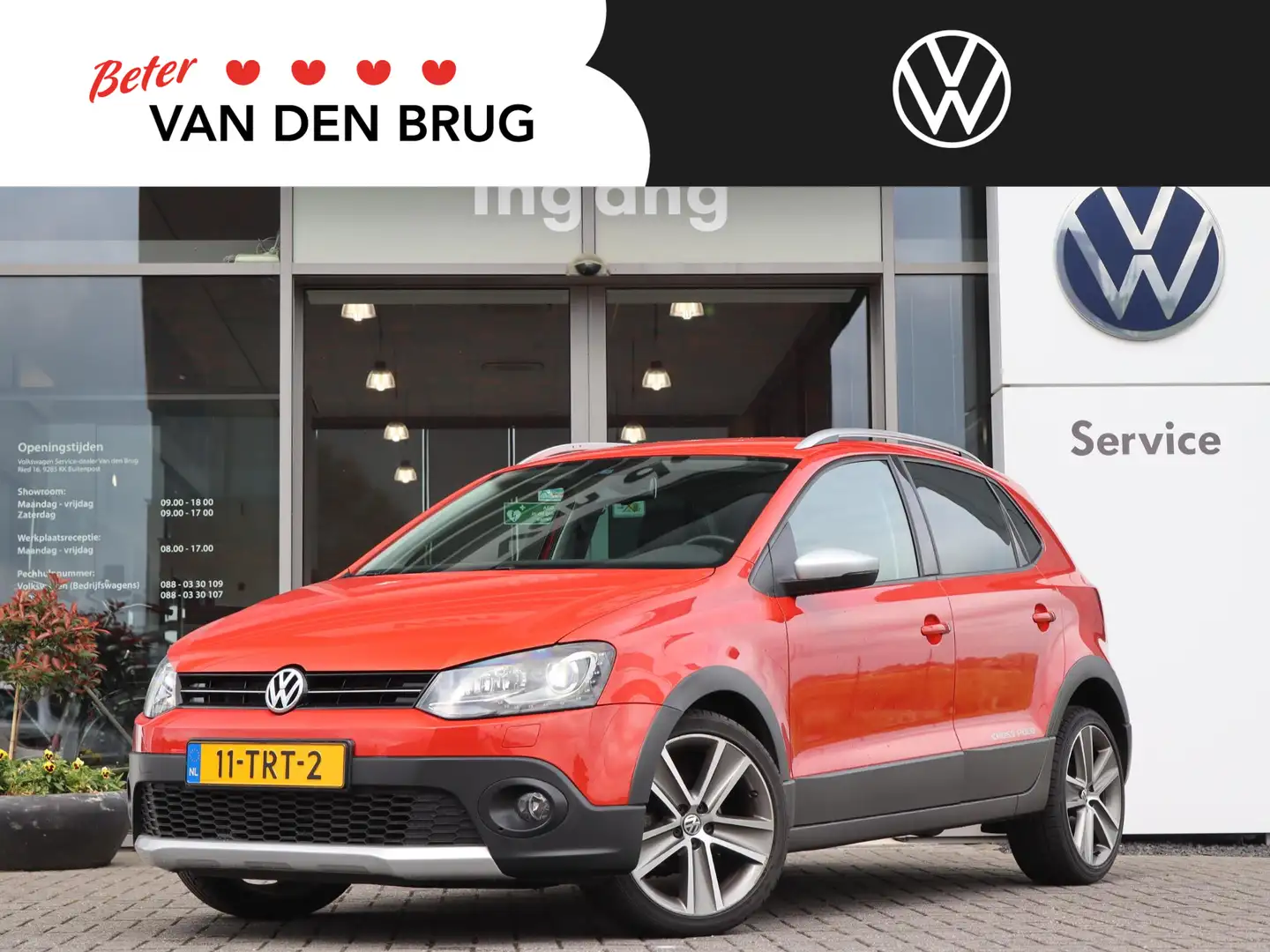 Volkswagen Polo 1.2 TSI 105 pk DSG Cross | Navigatie | Xenon | Cli Oranje - 1