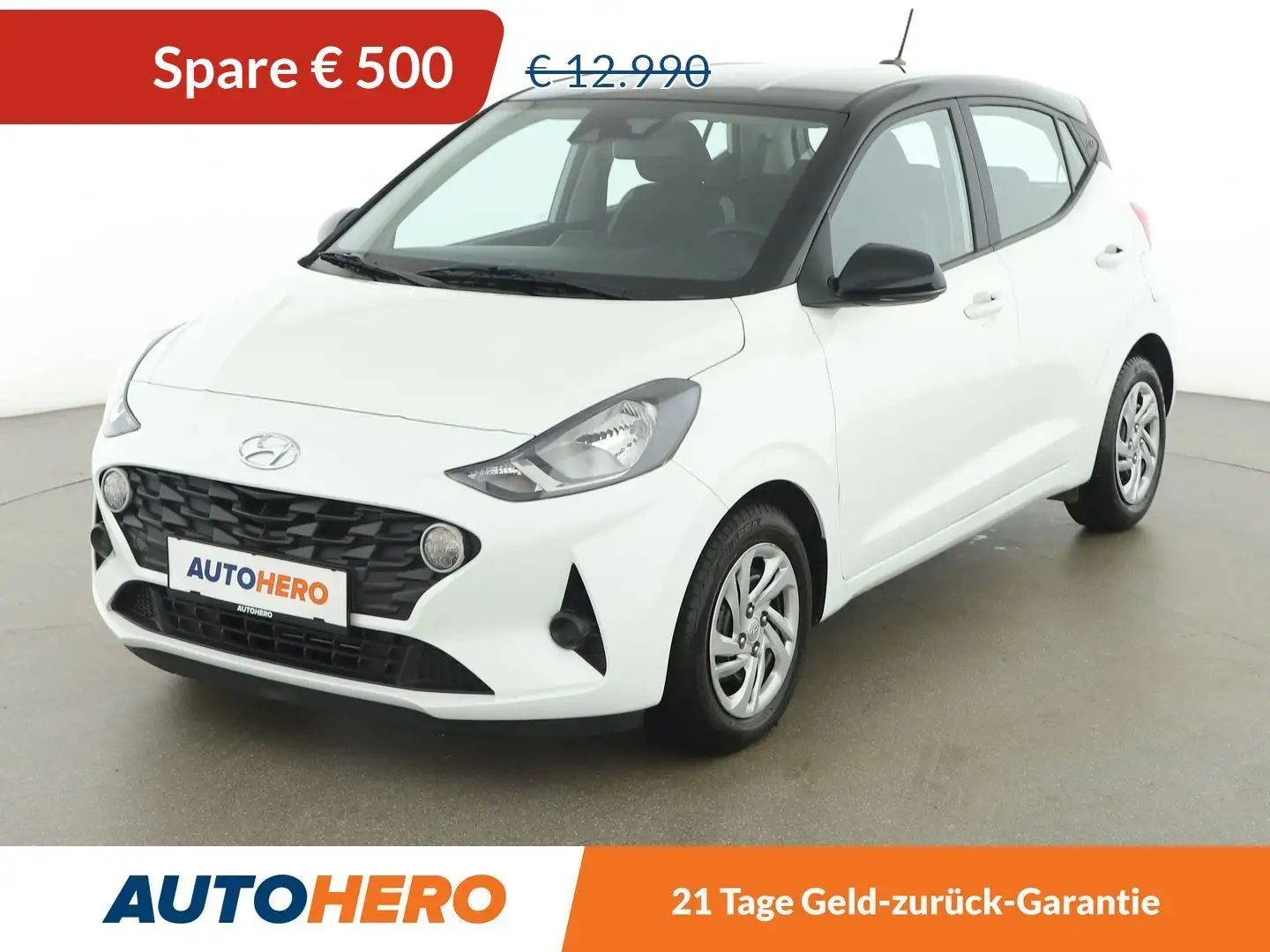 Hyundai i10 1.0 LEVEL 2 *SPUR*TEMPO*BT*KLIMA* Weiß - 1