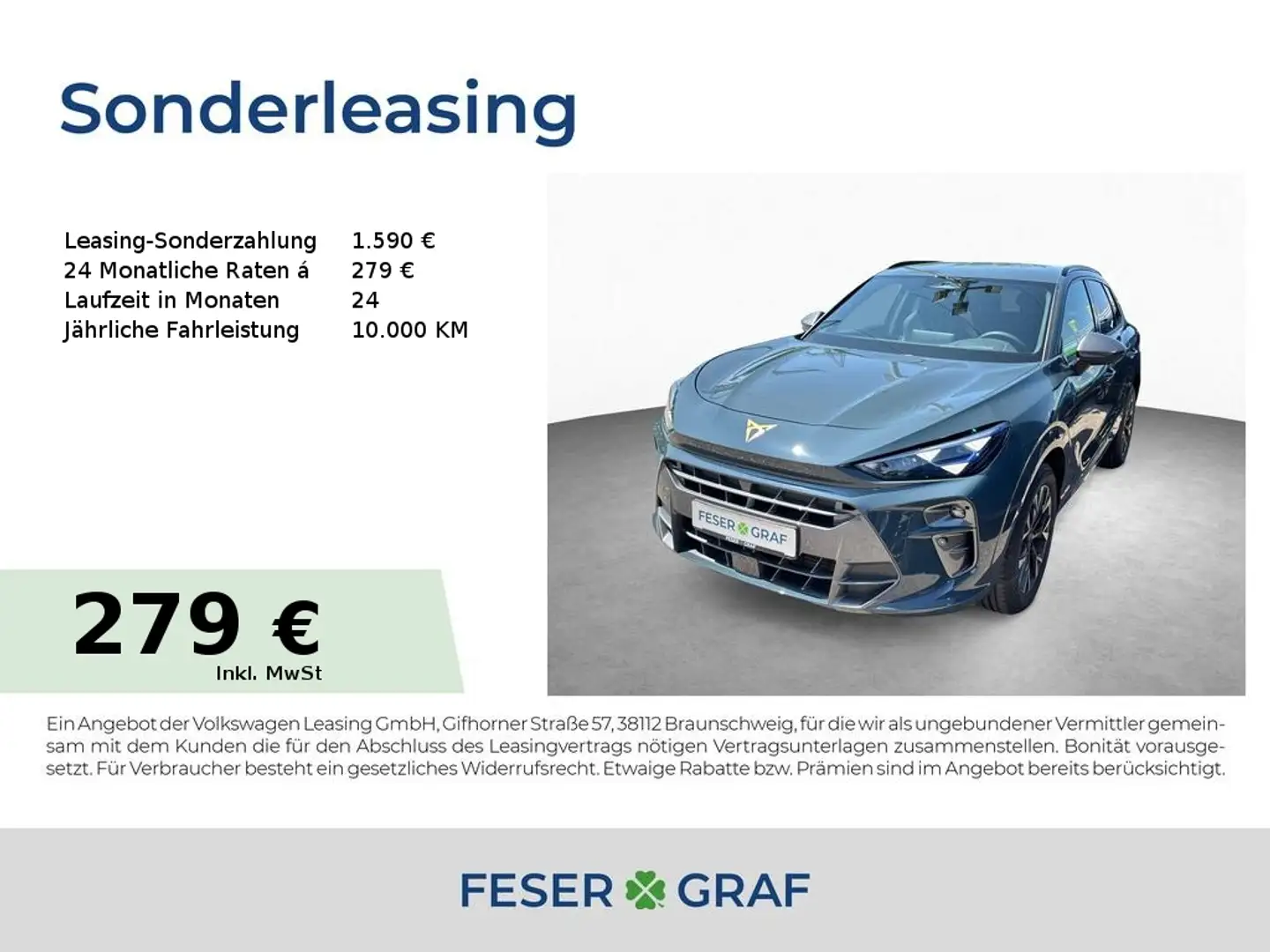 CUPRA Terramar 1.5 eTSI DSG EDGE|PURE|DINAMICA|DIGITAL DRIVE PAKE Blau - 1
