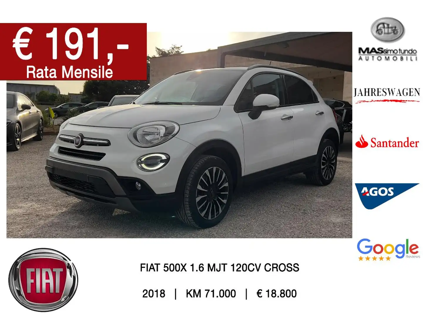 Fiat 500X 1.6 M.Jet 120 CV Cross Wit - 1