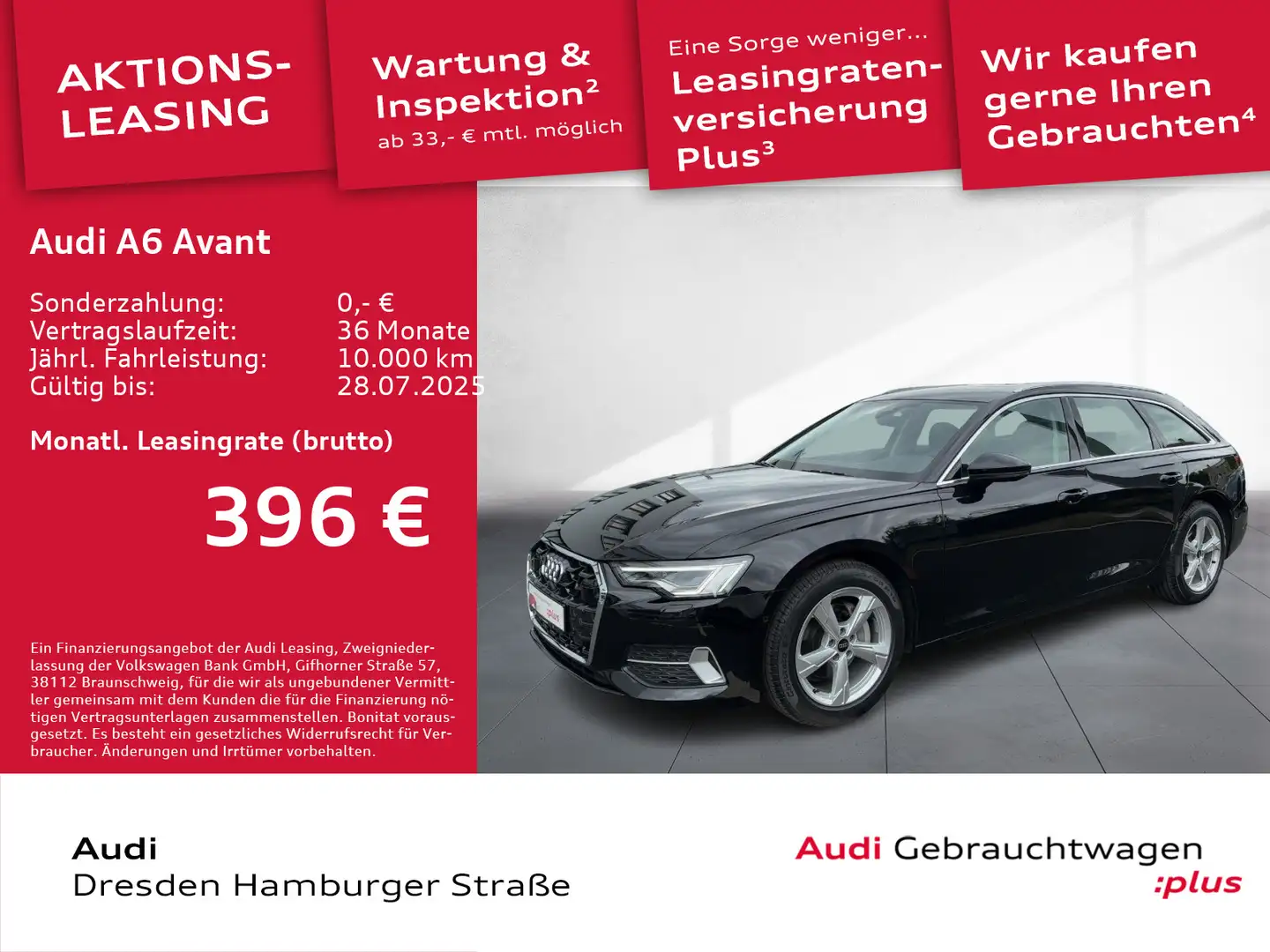 Audi A6 40TDI advanced quattro Matrix Navi AHZV Schwarz - 1