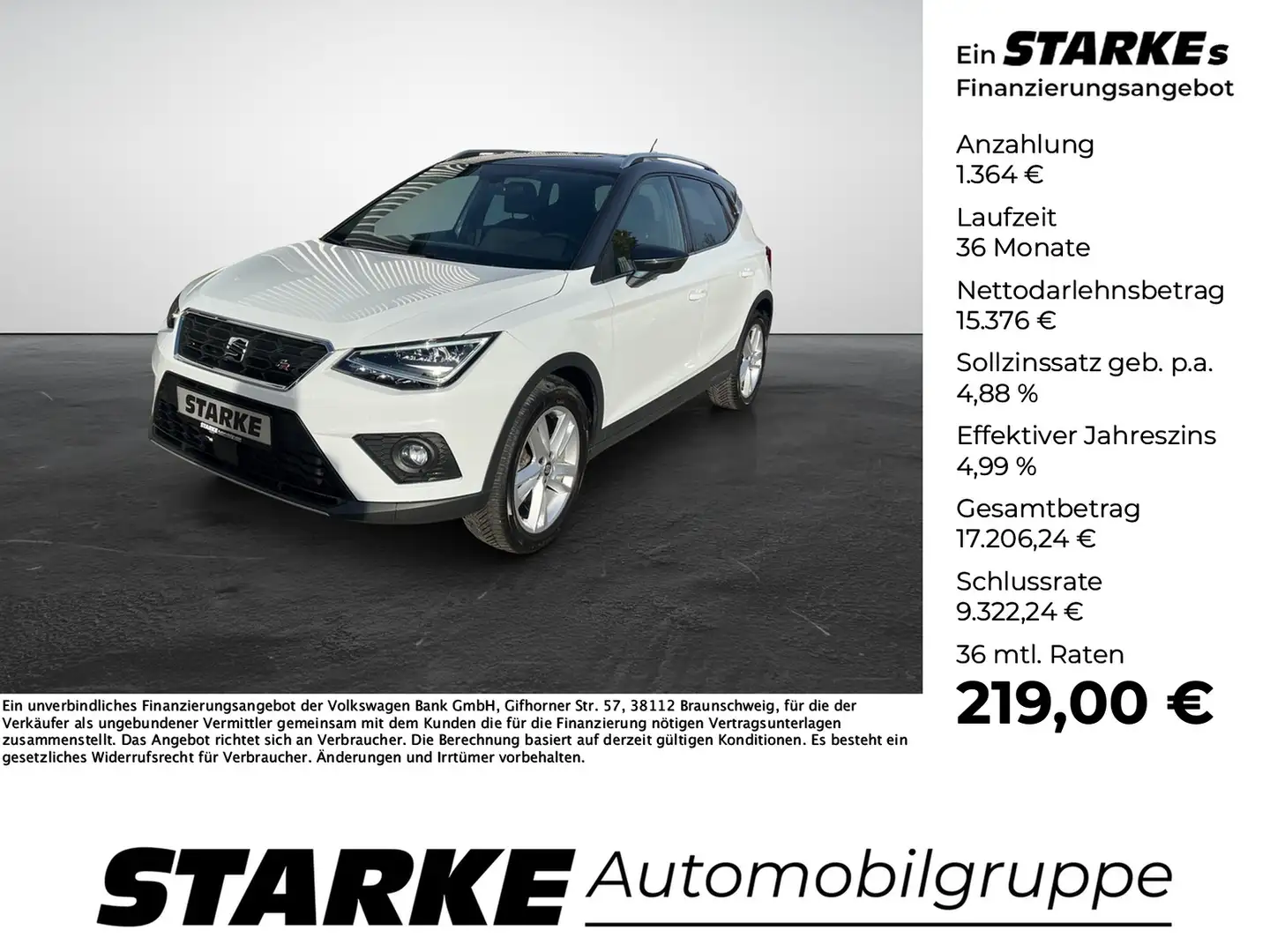 SEAT Arona 1.0 TSI FR Blanc - 1