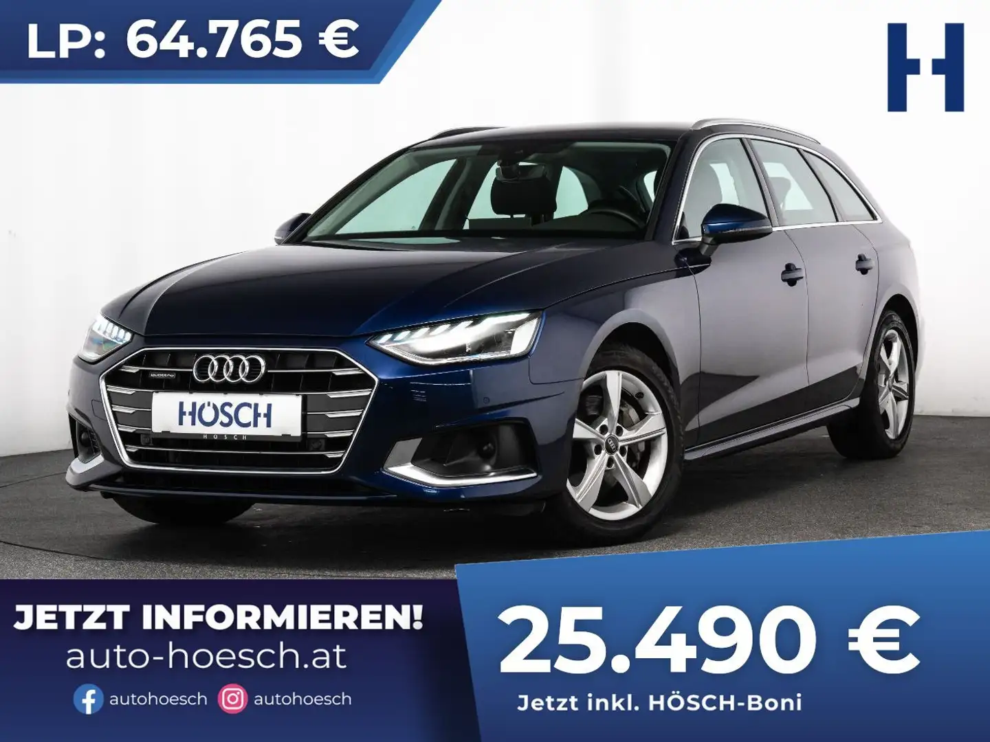 Audi A4 Avant 40 TDI quattro Adv. MMI VIRTUAL CARPLAY ++ Blau - 1