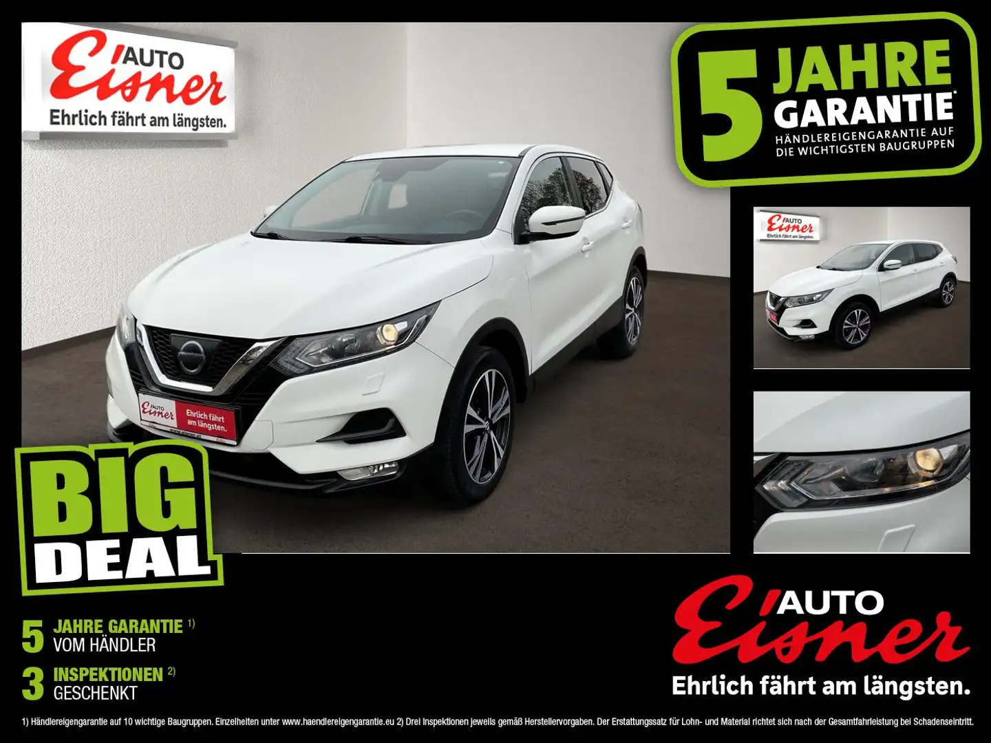 Nissan Qashqai 1.2 DIG-T ACENTA Weiß - 1