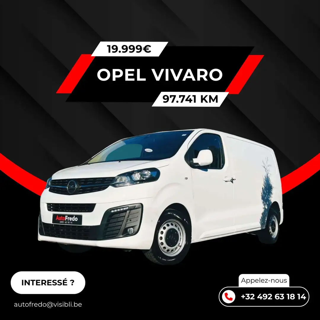 Opel Vivaro 2.0 * tva * Gps * 16 000 htva * Garantie 1 an */* Blanc - 2