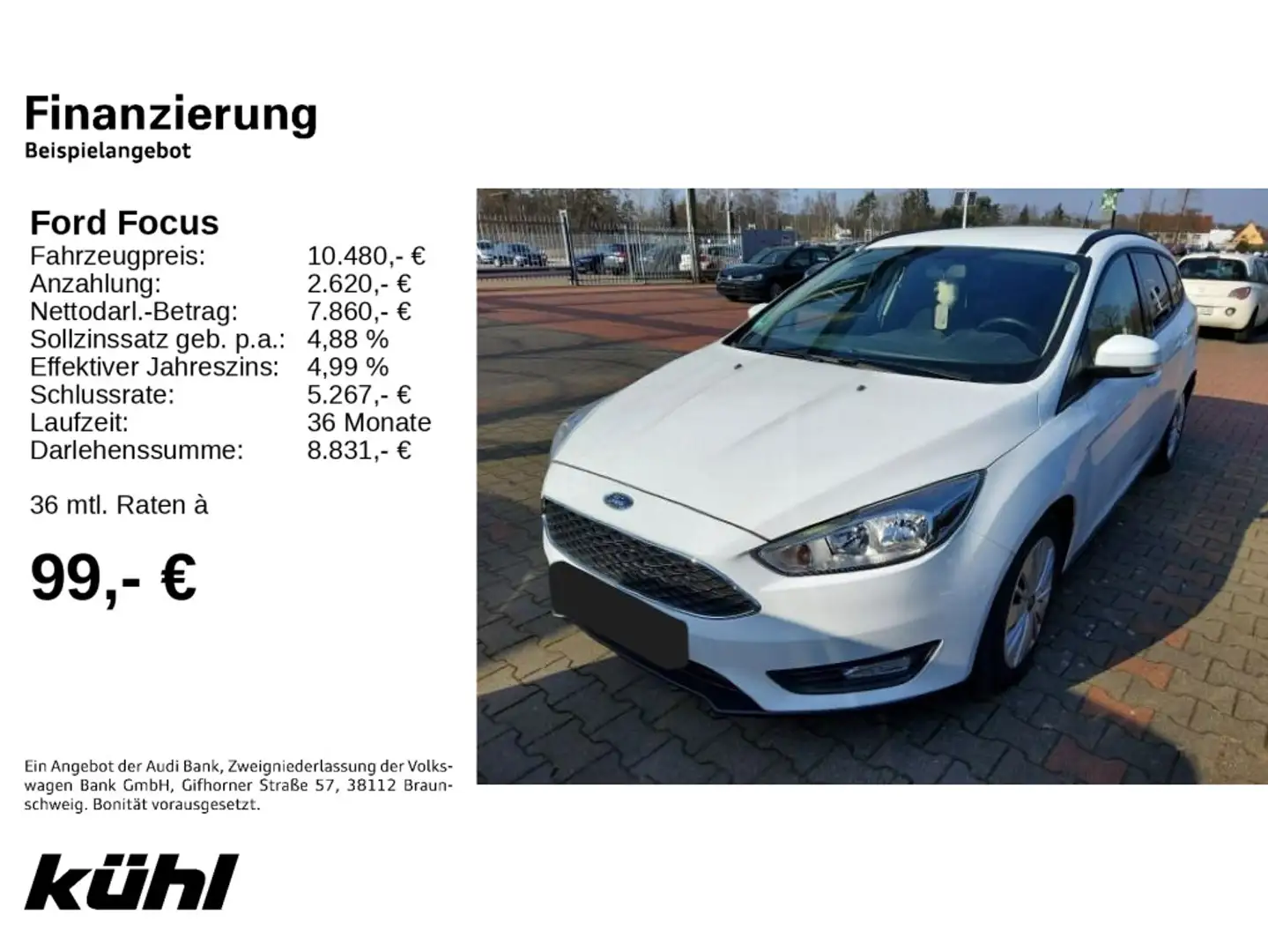 Ford Focus Turnier 1.0 EcoBoost Automatik Business Na Wit - 2
