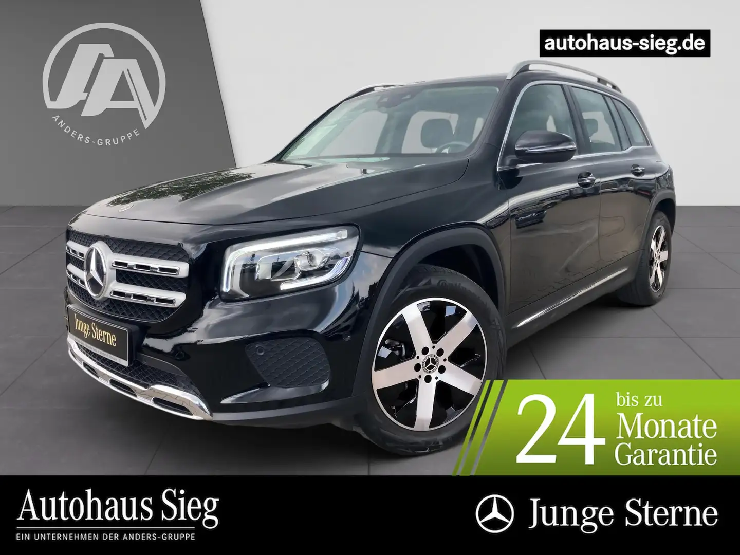 Mercedes-Benz GLB 220 d 4M Progressive+MBUX+AHK+LED+Kam+Apple Schwarz - 1