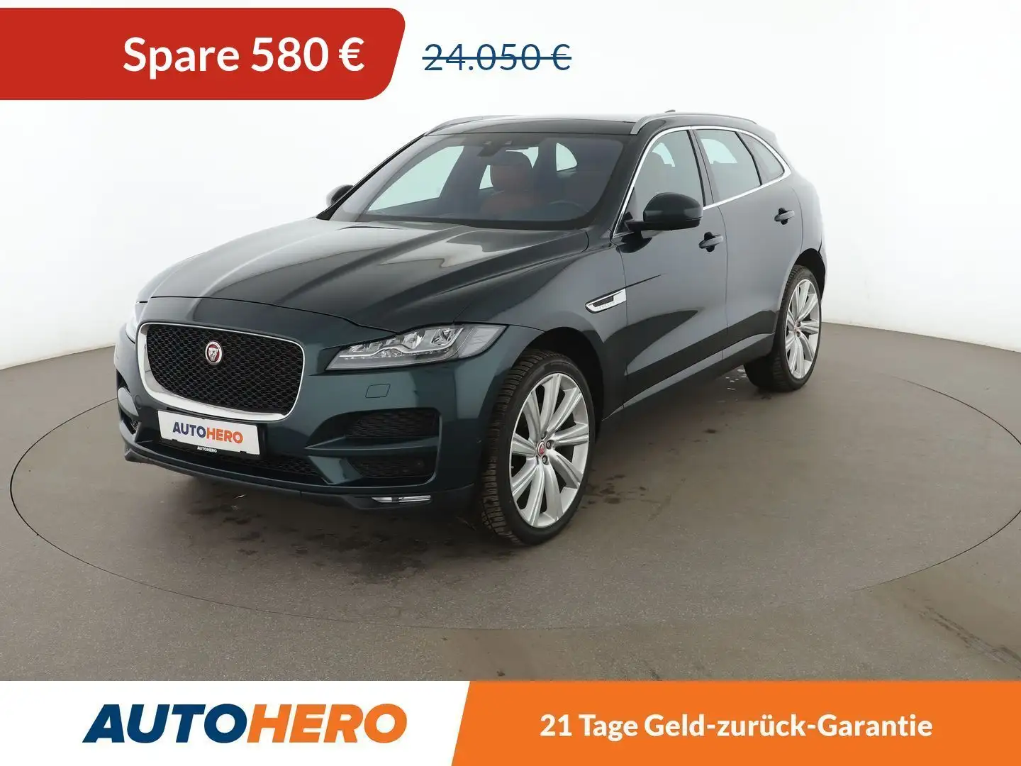 Jaguar F-Pace 30d Portfolio AWD Aut.*NAVI*TEMPO*PDC*AHK* Grün - 1