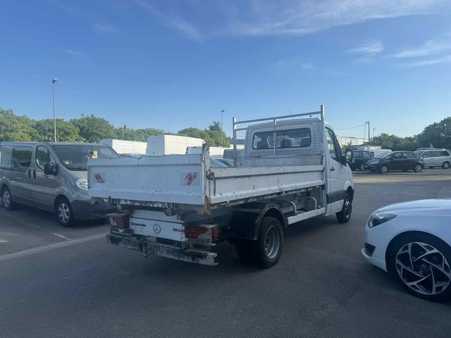 Mercedes-Benz Sprinter II 515 CDI 150Ch Benne Blanc - 2