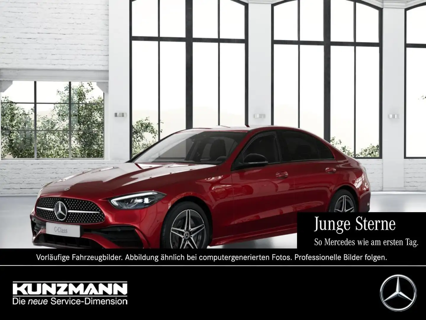 Mercedes-Benz C 180 AMG Night MBUX Navi Kamera Klima Rot - 1