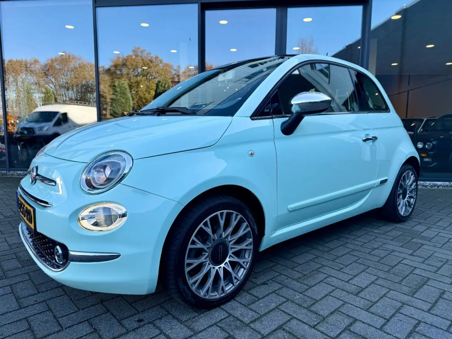 Fiat 500 1.2 Lounge ,Volledig Leer,Panorama,Navi,Pdc,LM Vel Grün - 2