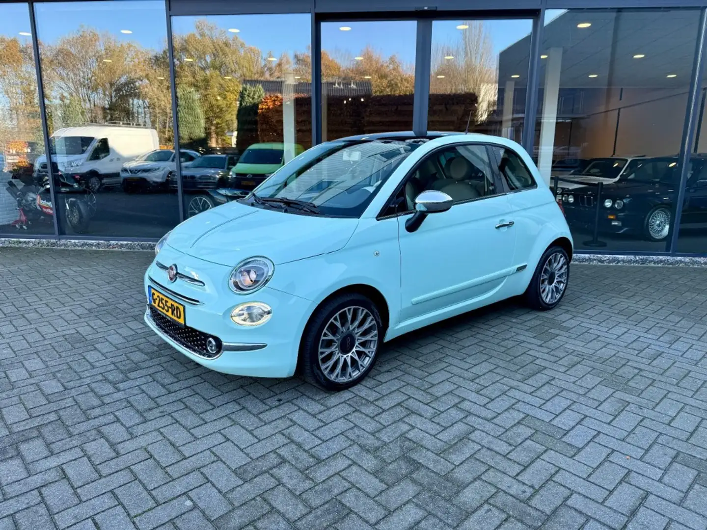 Fiat 500 1.2 Lounge ,Volledig Leer,Panorama,Navi,Pdc,LM Vel Grün - 1