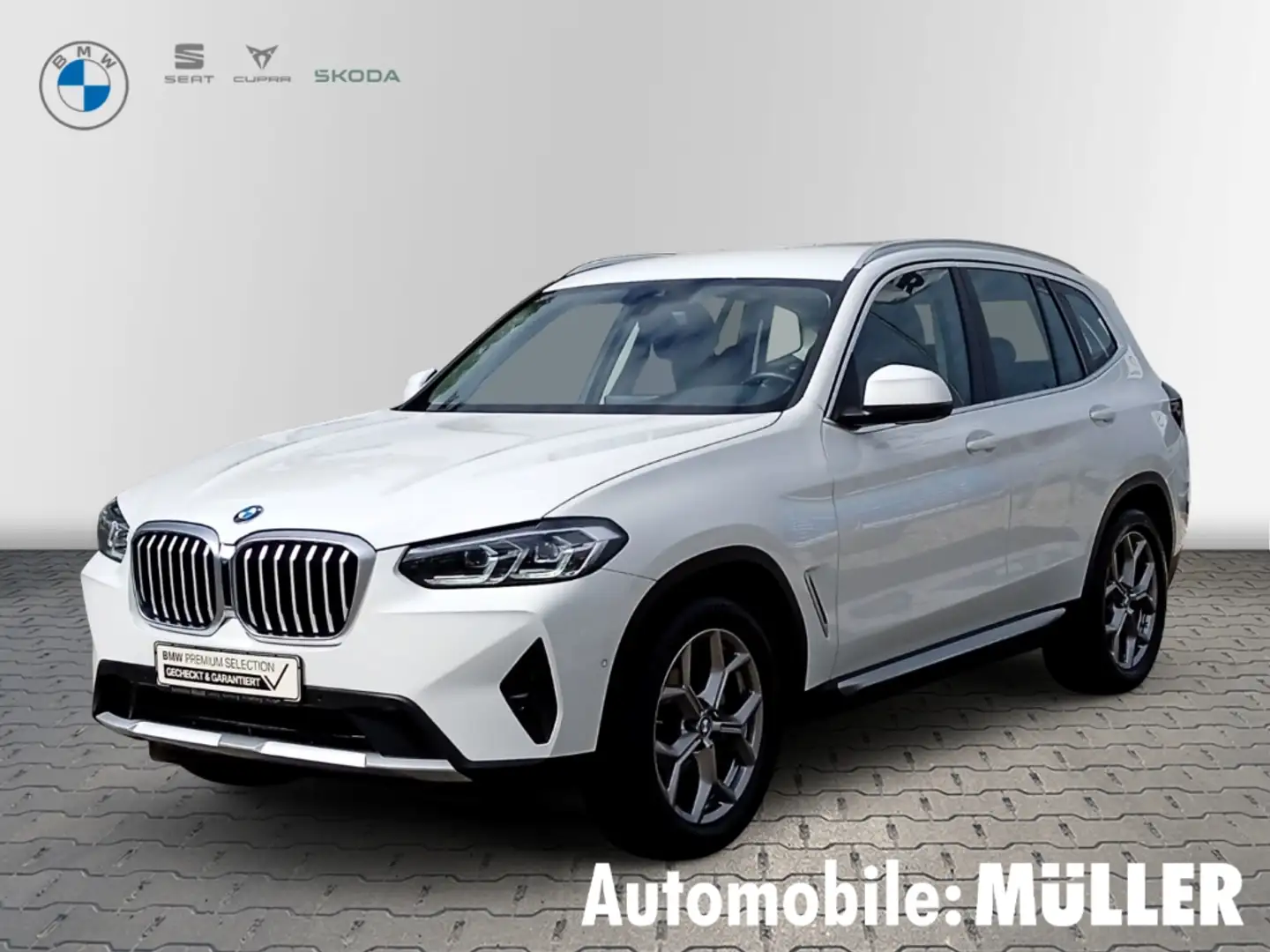 BMW X3 20 d PARK-ASSISTENT AHK+NAVI+EL.HECKKLAPPE+KEYLESS Weiß - 1
