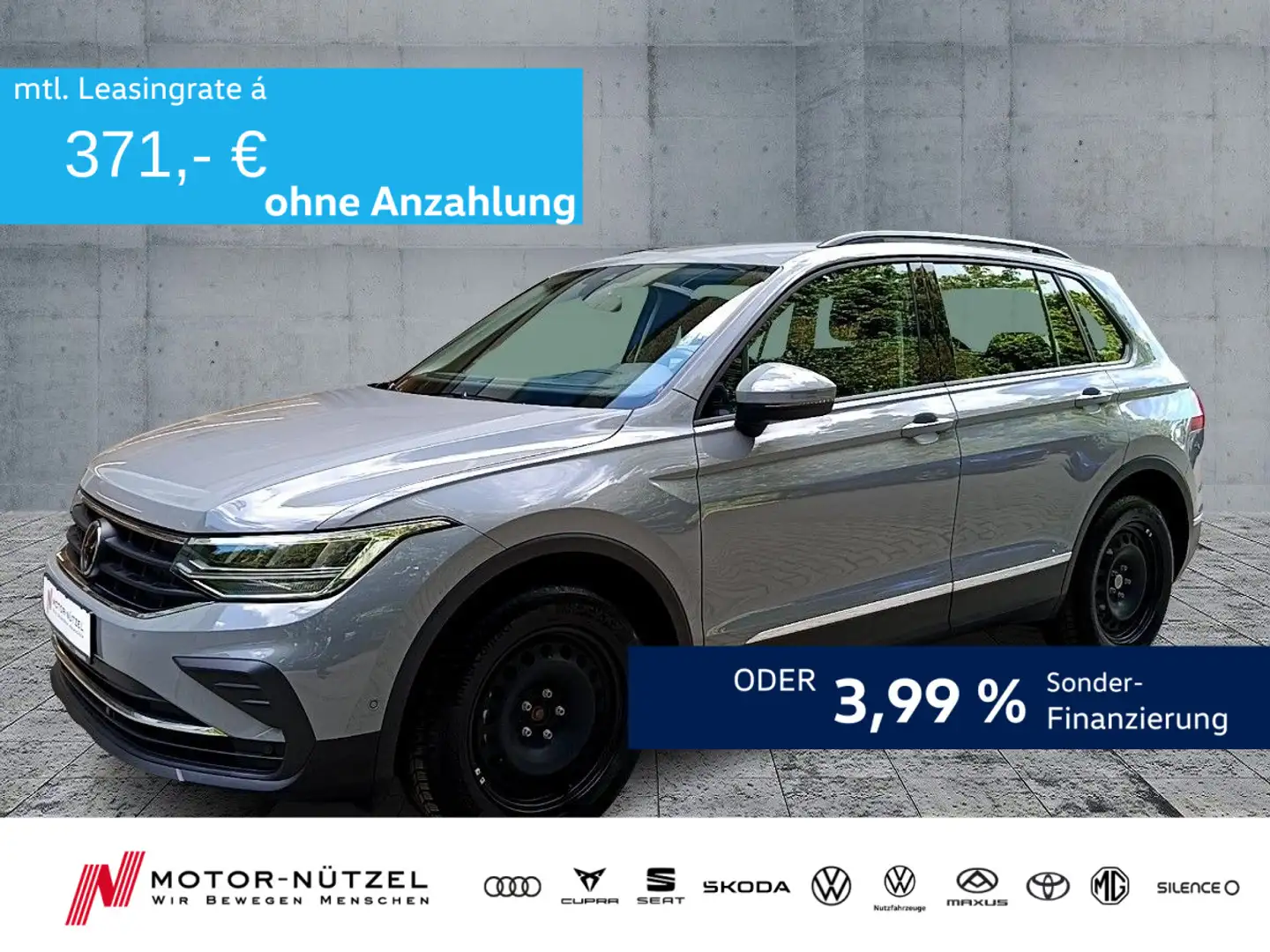 Volkswagen Tiguan 2.0 TDI LIFE LED+NAV+APP+ACC+SHZ+PDC+HuD Grau - 1