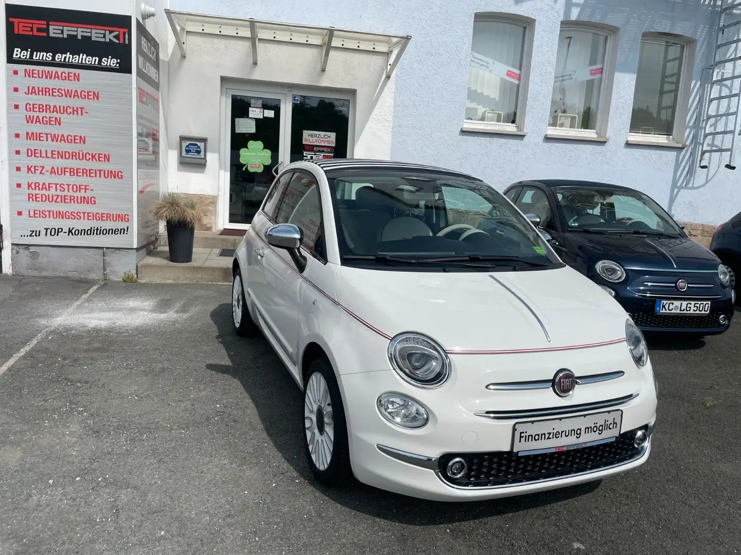 Fiat 500C Cabrio in Weiß gebraucht in Kronach für € 17.890