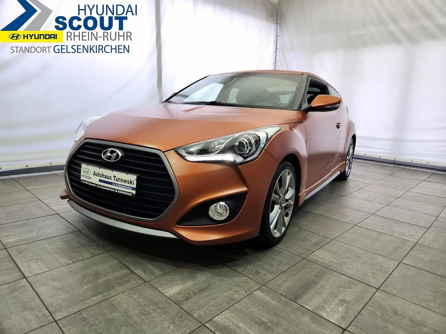Hyundai VELOSTER 1.6 Turbo Matt Finish Leder Navi Oranj - 1