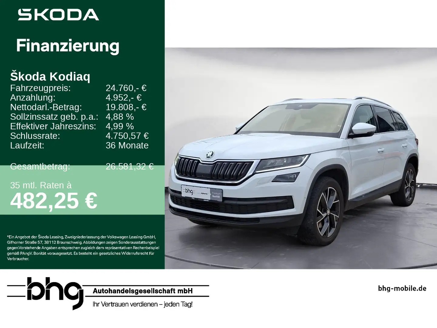 Skoda Kodiaq 2.0 TSI DSG Style 4x4 Blanc - 1