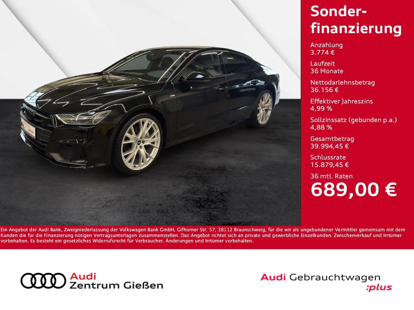 Audi A7 Sportback 45 TDI quattro S line Black B&O HuD M... Schwarz - 1