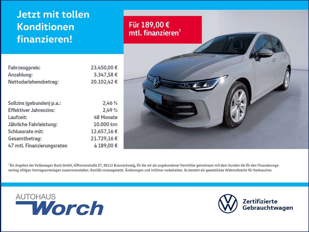 Volkswagen Golf 2025 — VIII 1.5TSI DSG Life CLIMATRONIC+SHZ+KAMERA