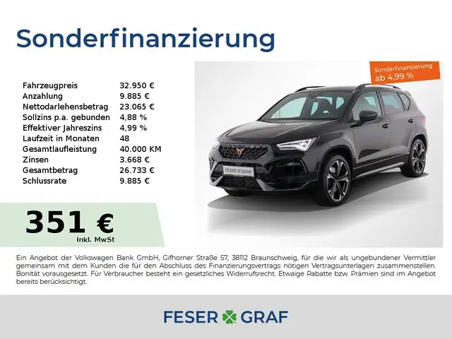CUPRA Ateca VZ 2.0TSI 4x4 DSG AHK LED Rückfahrkamera