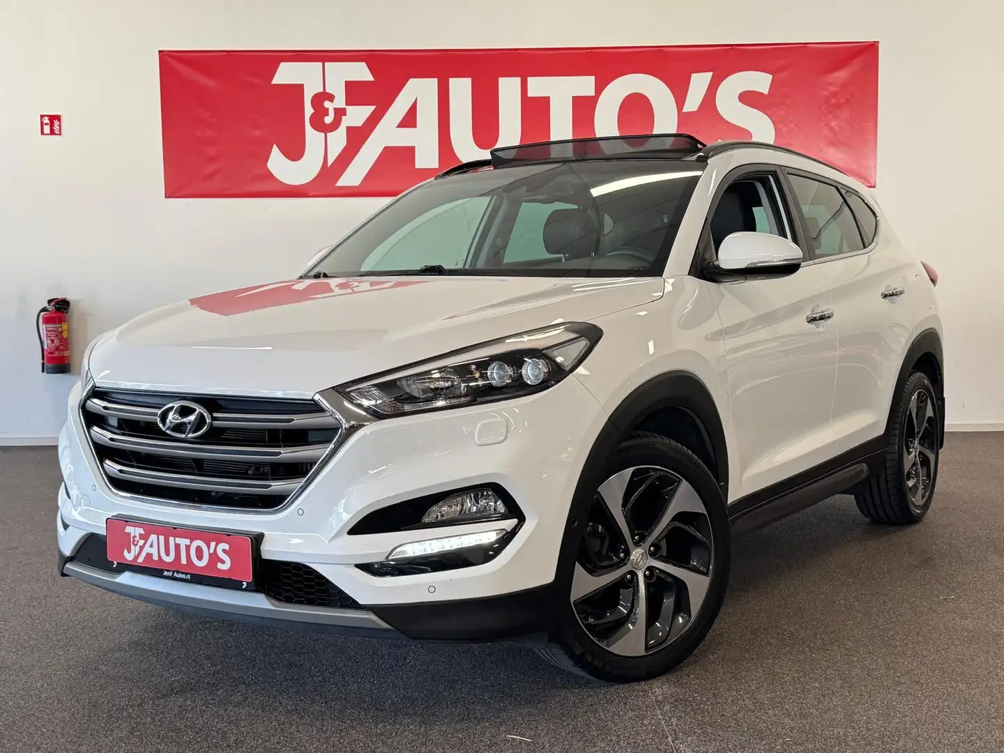 Hyundai TUCSON 1.6 T-GDi Premium 4WD PANORAMADAK, NAVIGATIE/CAMER Wit - 1