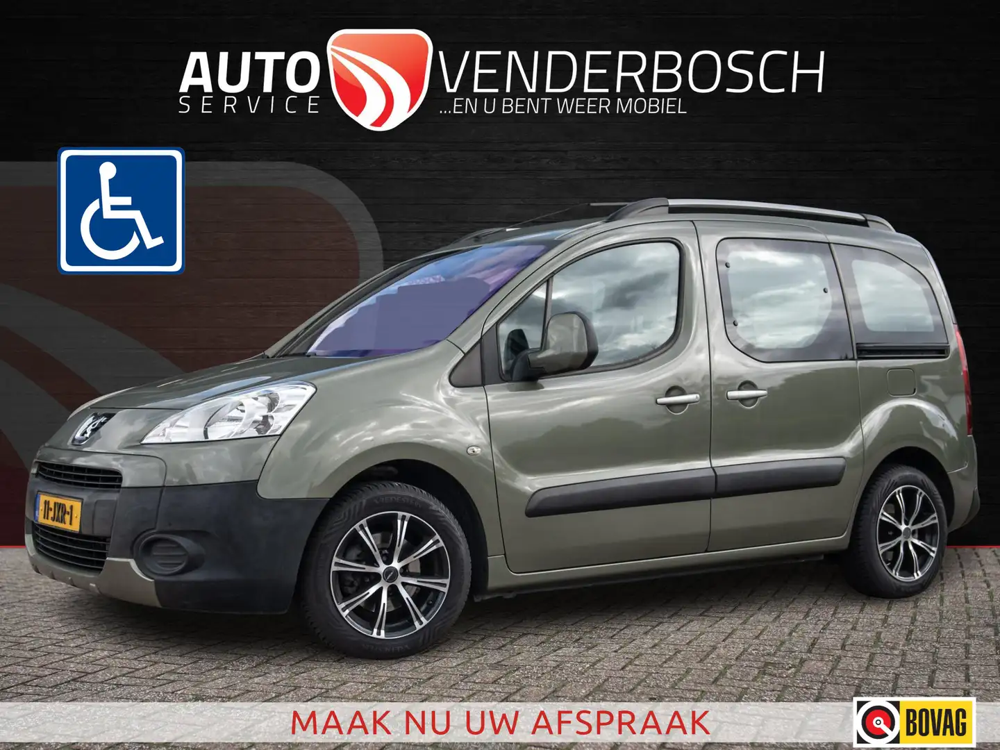 Peugeot Partner Tepee 1.6 XT 109pk | Draaistoel | Airco Yeşil - 1
