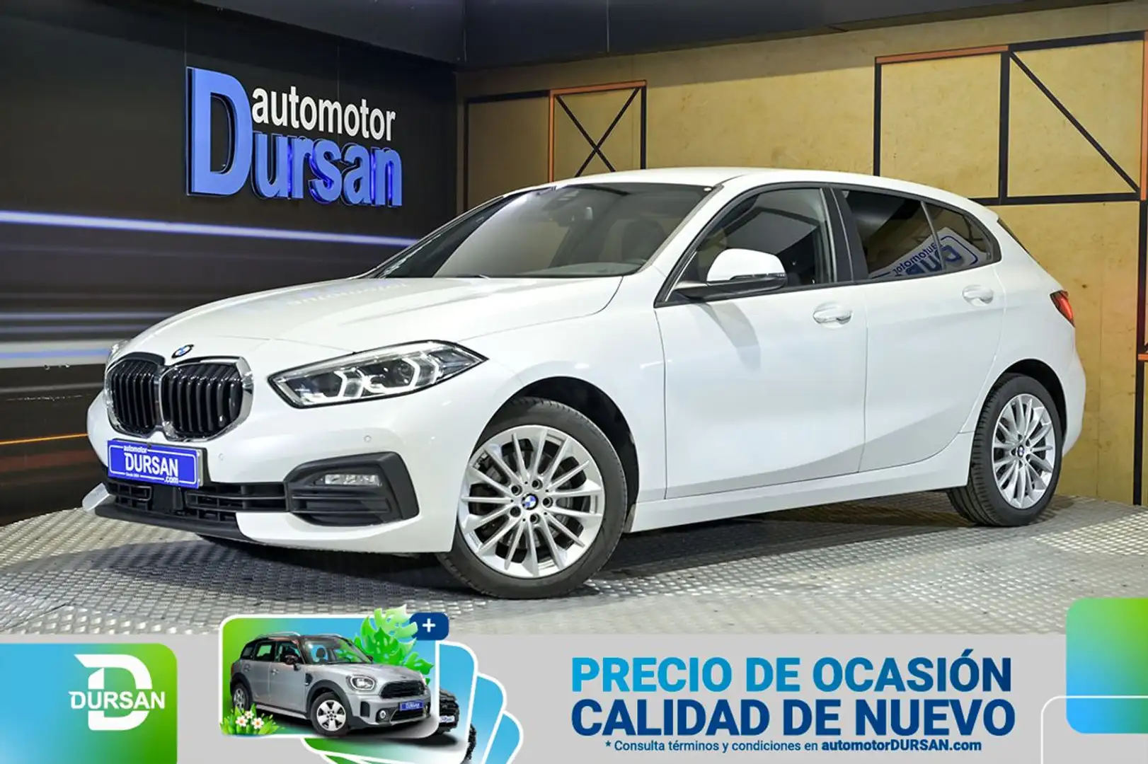 BMW 118 118d Blanc - 1