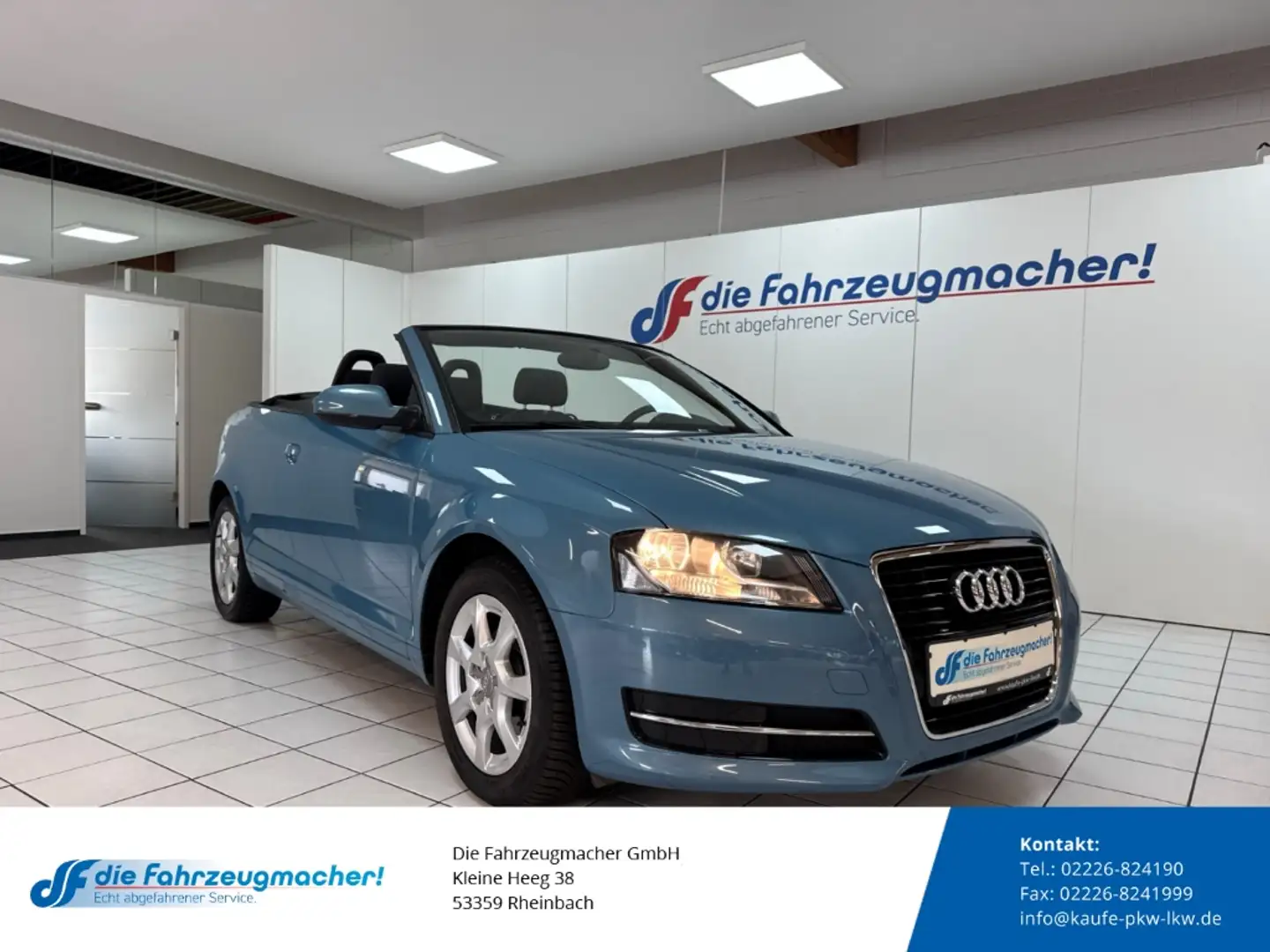 Audi A3 Cabriolet Attraction 1.2 TFSI AD Alu el.SP Spieg. Blu/Azzurro - 1
