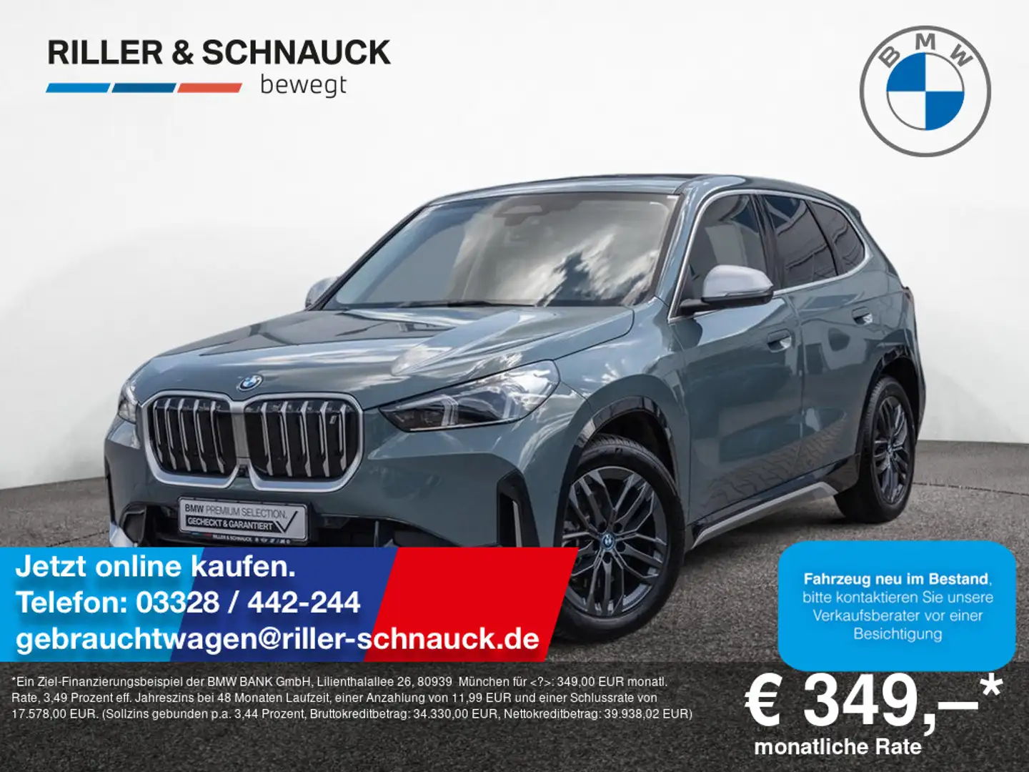 BMW iX1 xDrive30 xLine AHK+HUD+360°KAM+ACC Grün - 1