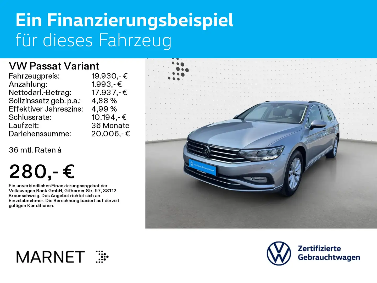Volkswagen Passat Variant 2.0 TDI Business* Navi* Kamera* K Argento - 2