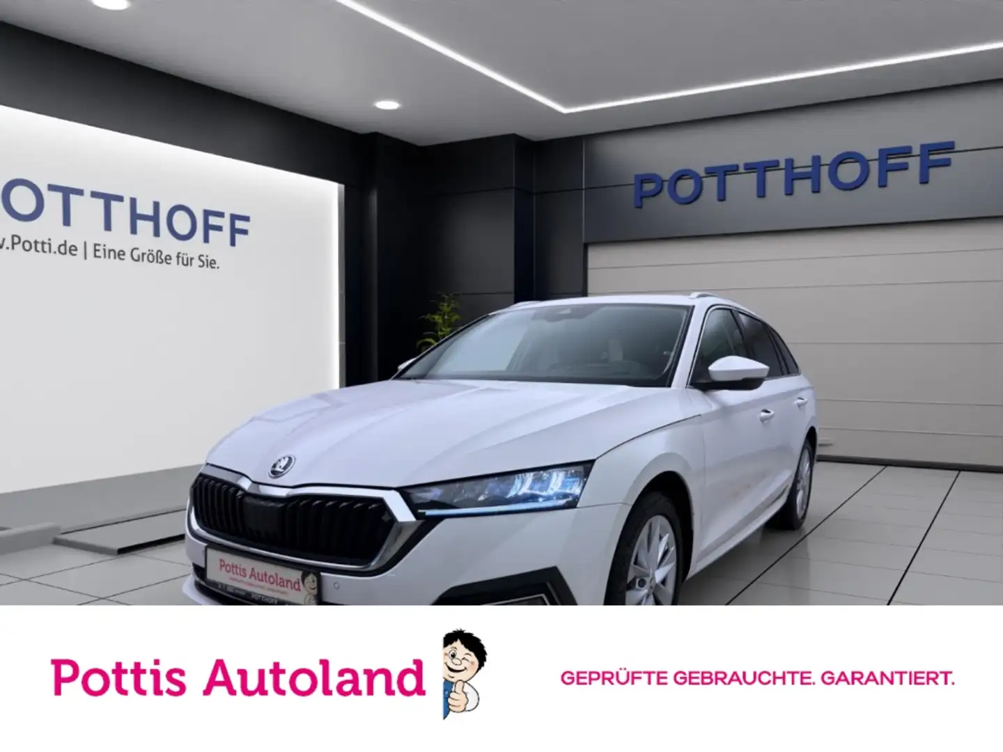 Skoda Octavia Combi 2.0 TDI STYLE AHK NAVI LED SITZHZG Weiß - 1