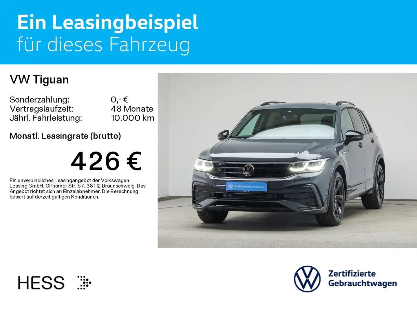 Volkswagen Tiguan 1.5 TSI DSG R-LINE*BLACK-STYLE*PANO*AHK*S Gris - 2
