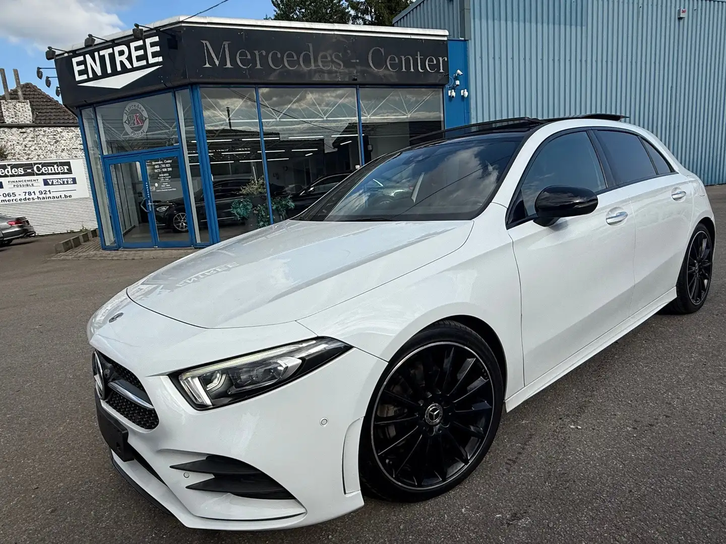 Mercedes-Benz A 200 D 8G-DCT ✅PACK AMG + NIGHT *MEMOIRE* PANO*FULL ! Blanc - 2