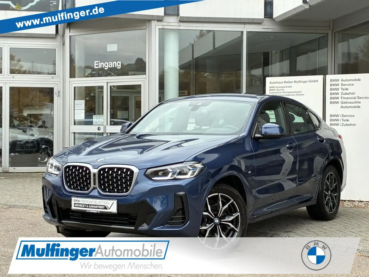 BMW X4 x20d M Sport SurView HUD Laser HiFi KomfZ.AHK Blau - 1