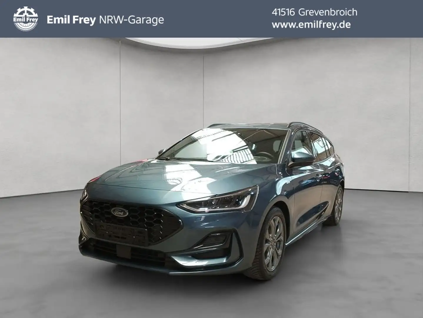 Ford Focus Turnier 1.0 Hybrid ST-LINE X LEDER+AHK+HUD+N Blau - 1