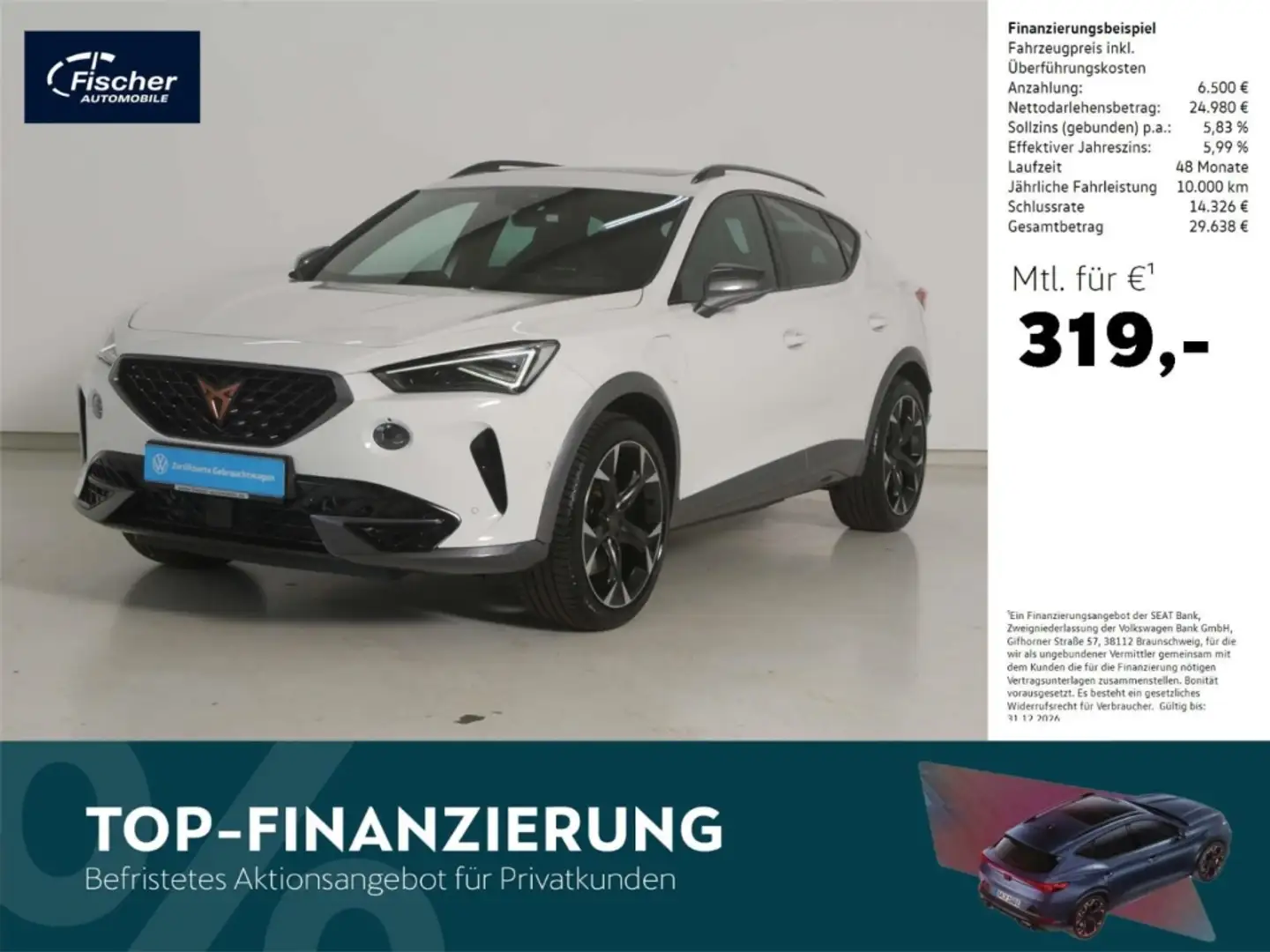 CUPRA Formentor 1.4 e-Hybrid VZ P-Dach/Matrix/NAV/RFK Weiß - 1