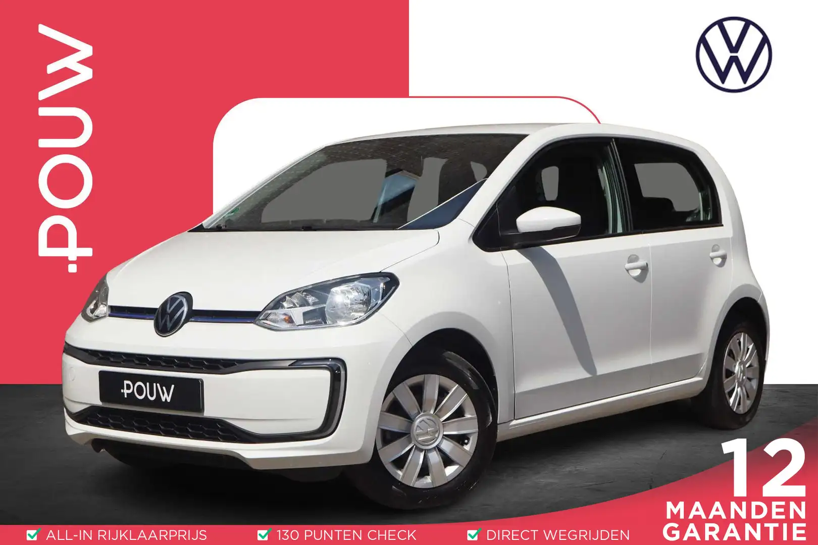 Volkswagen e-up! 83pk | SoH 93% | Stoelverwarming | Camera | DAB+ | Wit - 1