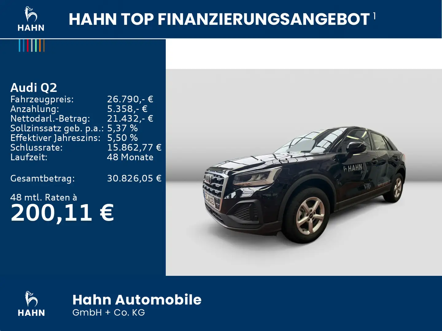 Audi Q2 30 TFSI 85(116) kW(PS) Schalter, ACC, Kamera, Noir - 2