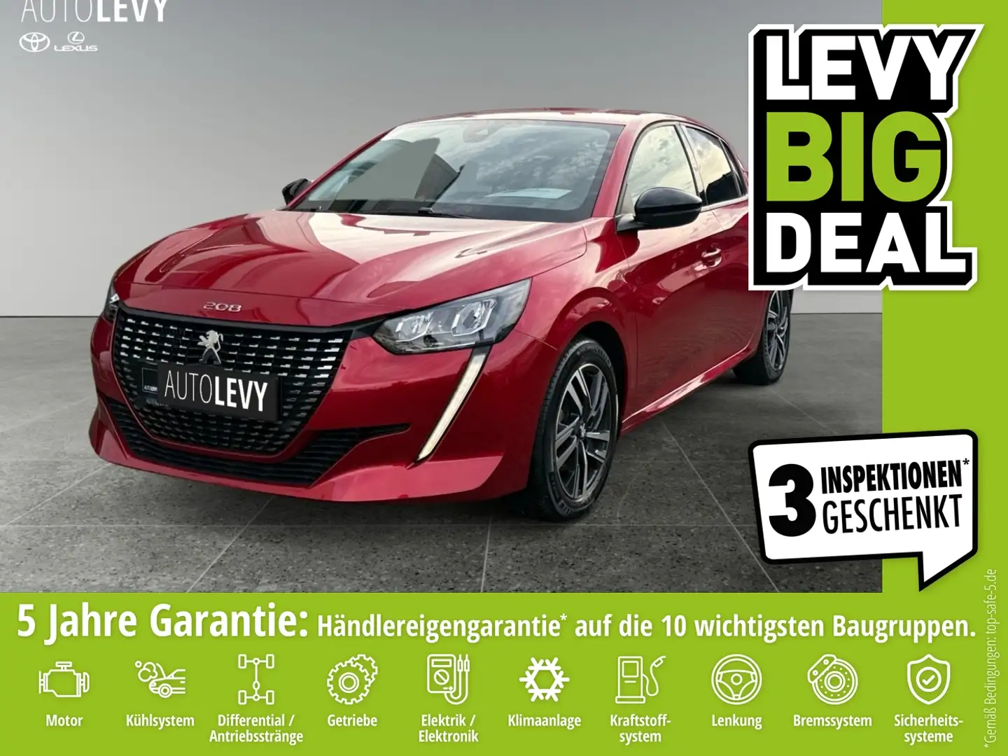 Peugeot 208 1.2 PureTech 100 Allure +LED+Navi+Tempo+PDC+ Roşu - 1