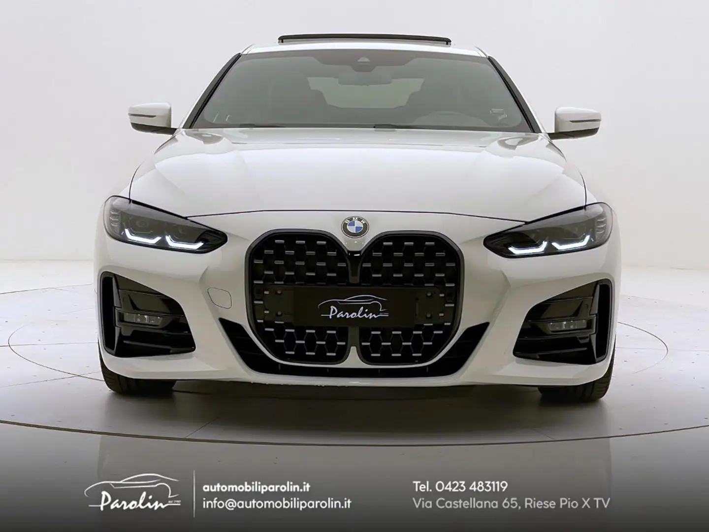 BMW 420 d 48V Coupé Msport Tetto-SpoilerM-Black pack-19 Blanc - 2