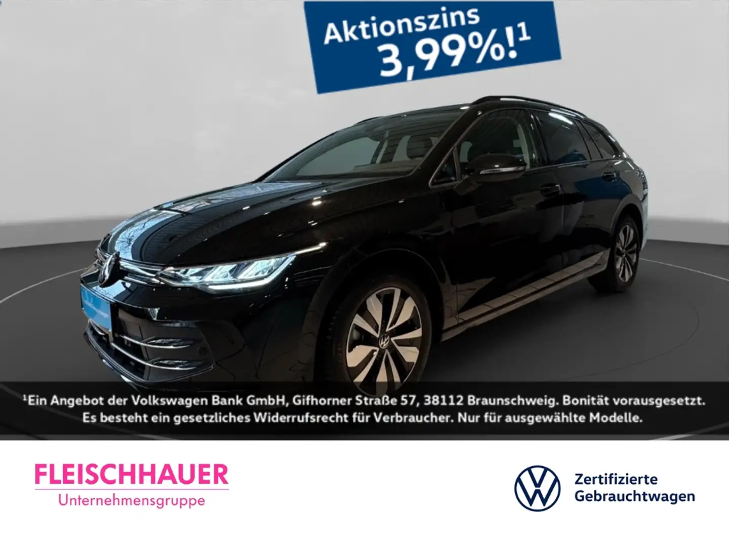 Volkswagen Golf Variant VIII Goal 1.5 eTSI LED+ACC+RFK+VC+DAB+CARP Schwarz - 1