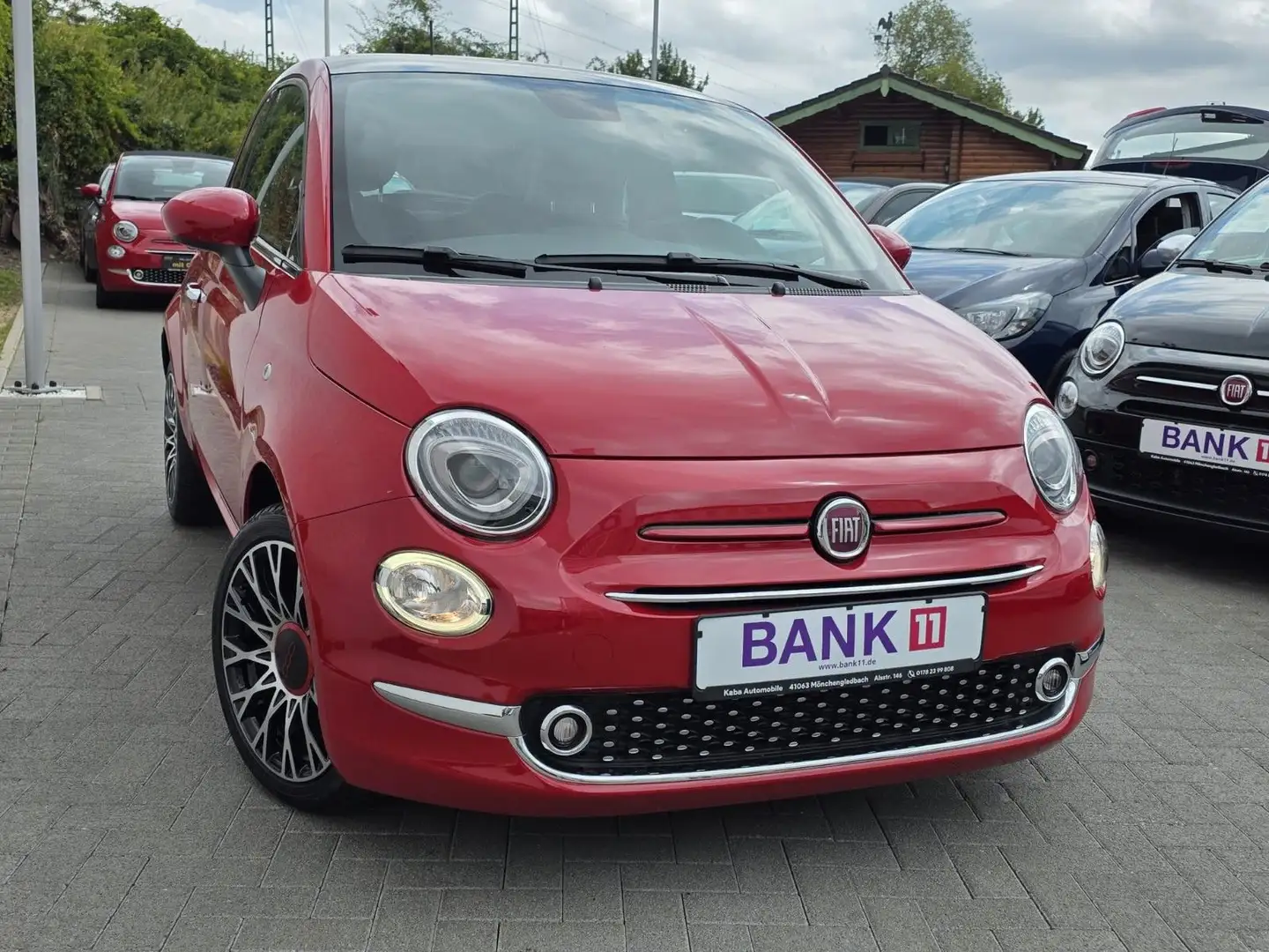 Fiat 500 Red -Panorama/Garantie/WenigKm/1.Hand- Rot - 2