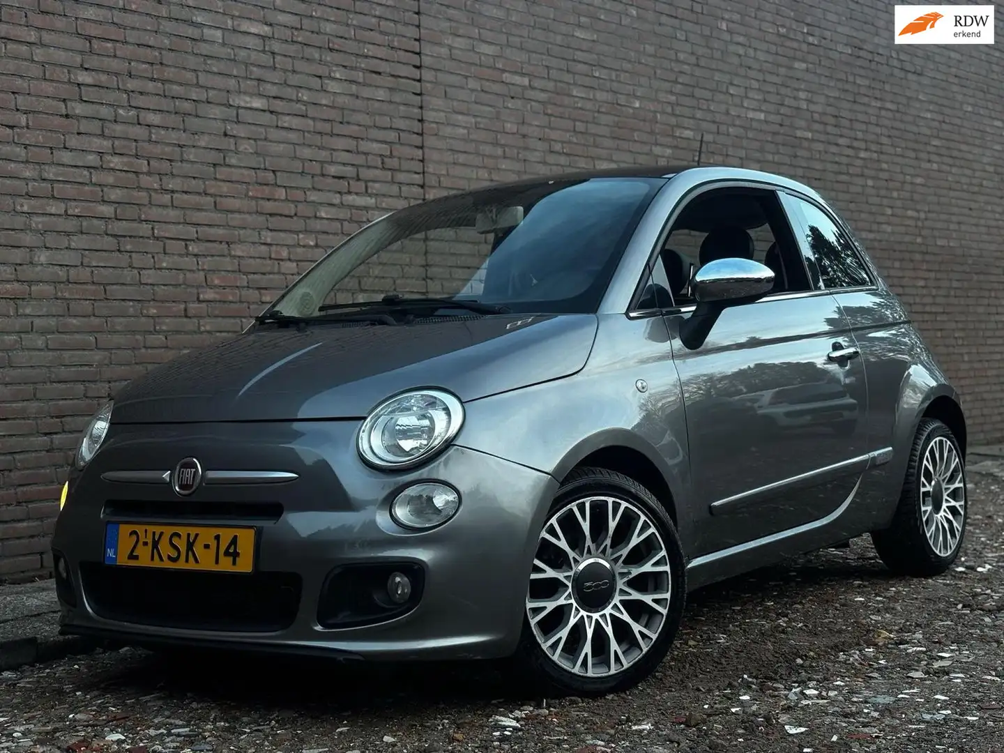 Fiat 500 0.9 TwinAir Lounge| Pano | Airco | LM - Velgen Grau - 1