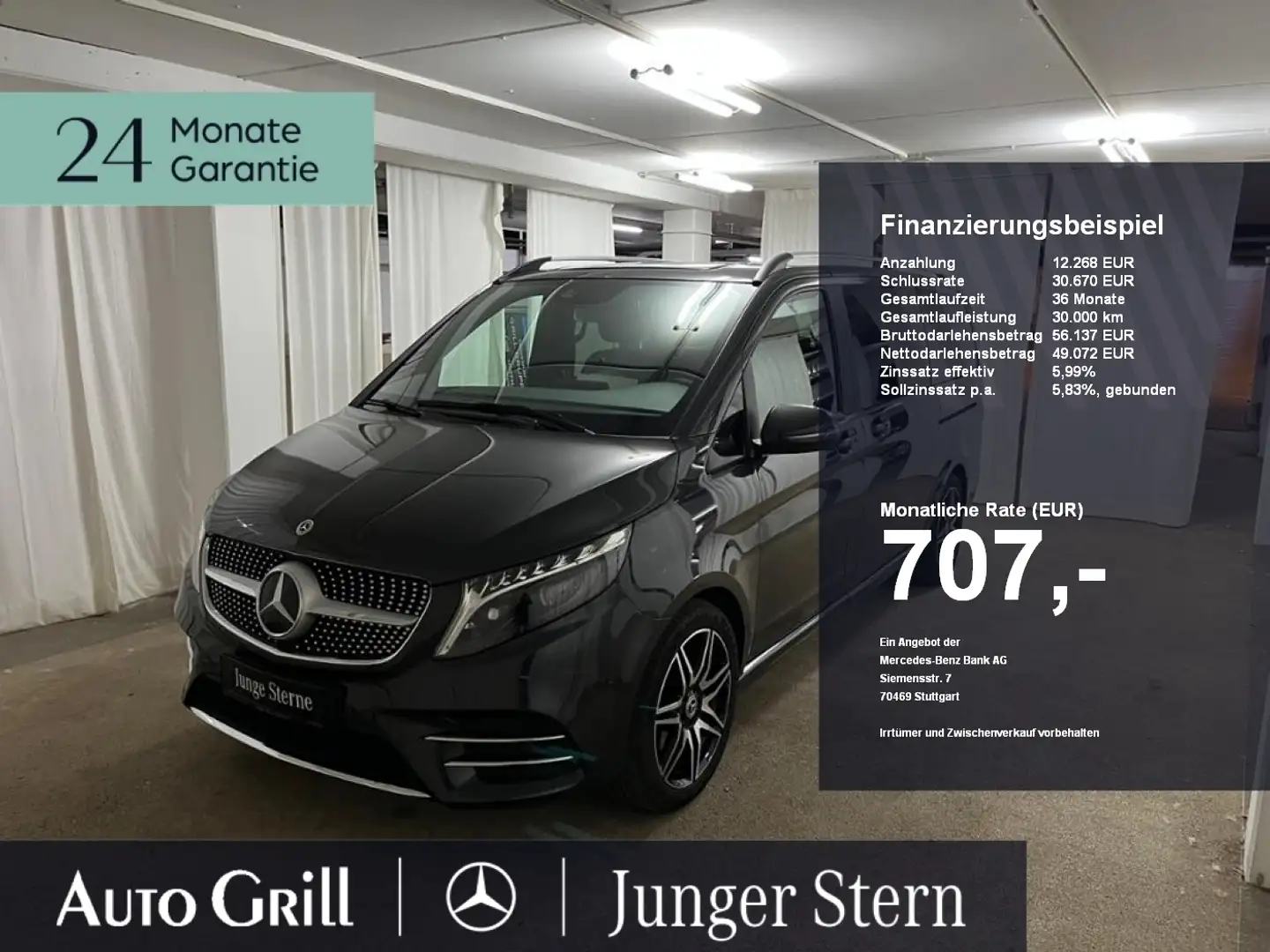 Mercedes-Benz V 220 d AMG 7Sitze AHK ILS Navi RfKam 19Zoll Gris - 1
