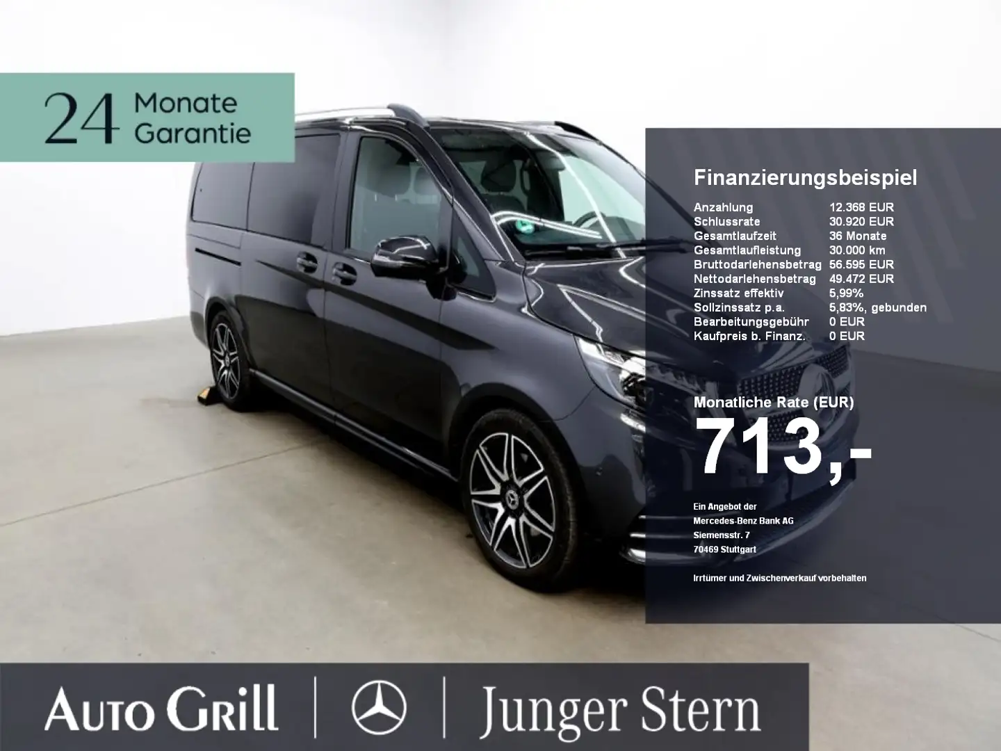 Mercedes-Benz V 220 d AMG 7Sitze AHK ILS Navi RfKam 19Zoll Grigio - 1