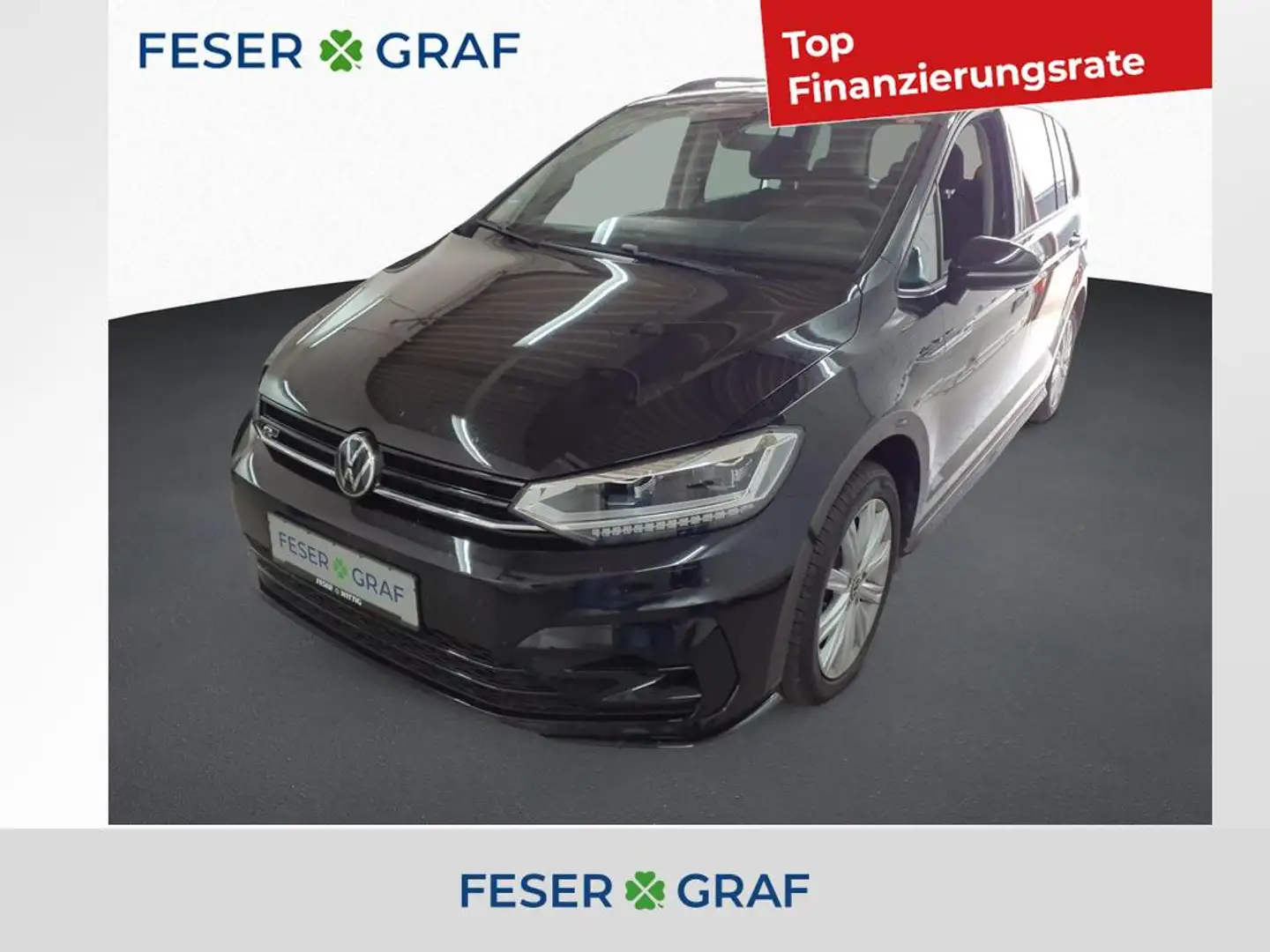 Volkswagen Touran 1.5 TSI R-Line BlackStyl DSG AHK/LED/Kamera/el.Kla Schwarz - 1