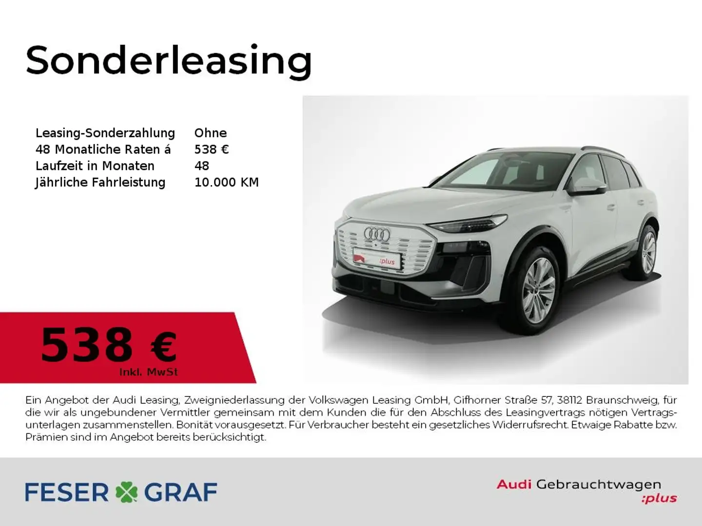 Audi Q6 e-tron e-tron S line Ext/LED/Sportsitze/360Kamera/ Weiß - 1